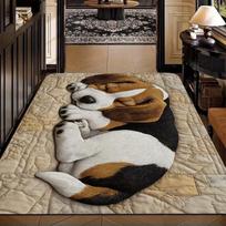1pc Sleeping Beagle Doormat - Sleeping Beagle, Front Door Welcome Mat, Non-Slip Machine Washable Extra Large Doormat, Indoor/Outdoor Universal Flannel 43X75CM