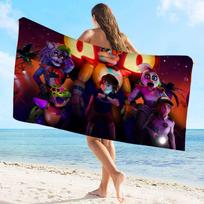 Fnaf Five-nights-At-Freddys Microfiber Blanket Quick Drying Beach Towels Oversized Printing Super Absorbent Pool Towel Blanket 30x30cm brown
