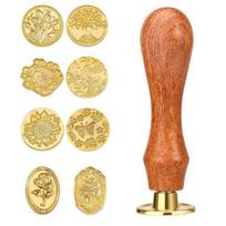 8/10/12Pcs Retro Wax Seal Stamp Head Kit Creative Brass Heads Wax Seal Kit  Gifts Wrap Set 3