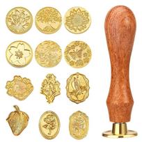 8/10/12Pcs Retro Wax Seal Stamp Head Kit Creative Brass Heads Wax Seal Kit  Gifts Wrap Set 4