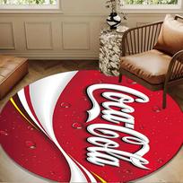 1PC Coca Abstract Art Round Rug for Livingroom,Bedroom, Palyroom, Chair Rug, Area rug, Circle Carpet, Large Size Fan Christmas gift 80cmx80cm