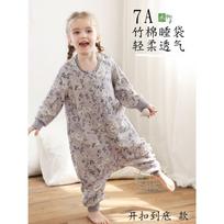 Bamboo Cotton Baby Sleep Sack With Snap Anti-Bacterial 4-Layer Toddler Sleeping Bag Fall Winter L 95-105cm height