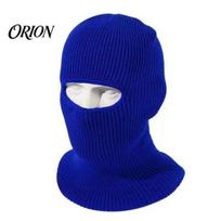 Anti Cold Cycling Accessory Winter Knitted Balaclava, Unisex Face Mask Hat, Warm Windproof Weather Headgear Ski Cap Neck Warmer for Skiing Motorcycle blue