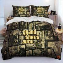Teen-agers Game Duvet Cover Set GTA V Bedding Set 2/3pcs For Boys Girls Adult Bedroom Decoration Single Twin Full Size 100x135cm (2pcs)