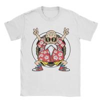 Dragon Ball Master Roshi Manga T-Shirts for Fashion Pure Cotton Tees Crew Neck Short Sleeve T Shirt Summer Tops Unisex XXXXL white