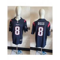 Vyriški Amerikietiško Futbolo Marškinėliai Laisvo Kirpimo Trumpomis Rankovėmis Komandos Uniforma Siuvinėtas Patriotų Dizainas Patriots Dark Green 8 Gen 2 black