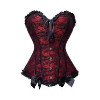 Women's Court Shapewear, Black and Red Body Shaper for Everyday Wear L black