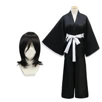 Anime Bleach Kostiumas Kuchiki Rukia Cosplay Rukia Kuchiki Perukai Ir Kimono Uniformų Rinkiniai Die Pa Apranga M black