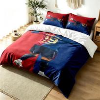Lamine Yamal 3pc Duvet Cover Set Simple Modern Bedding Set Wrinkle Resistant Soft Fabric All Season Use a perfect gift 140cmx210cm