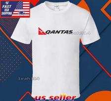 Nauji Marškinėliai Qantas Logotipas T-shirt Juokingi Amerikietiški JAV Unisex Dydis S-5XL 150 white