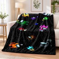 Among Us Flannel Throw Blanket Soft Warm Cozy For Sofa Bed Indoor Home Bedroom Use 80cmx120cm