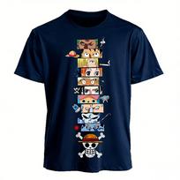 One Piece Anime Luffy Zoro Ace T Shirt Summer Cotton Short Sleeve Graphic Tee Harajuku Streetwear Vintage Casual Tops Unisex XXXL blue