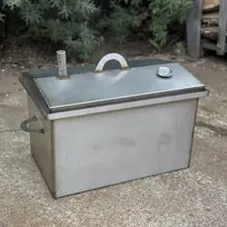Rūkykla žuviai bei mėsai 45L su hidro sklende! (Nerūdijančio plieno)