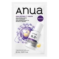 ANUA Retinol Niacin Night Care veido kaukė su retinoliu ir niacinamidu 24 ml