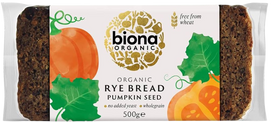 Ruginė duona su moliūgų sėklomis – Biona, 500 g