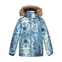 Huppa Berniukų žieminė striukė NORMAN, Dark Blue Pattern