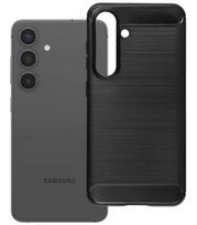 Juodas dėklas Samsung Galaxy S24 telefonui "Carbon 2.0"