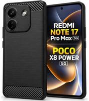 Juodas dėklas Xiaomi Redmi Note 17 Pro Max 5G / 17 Pro Plus 5G telefonui "Carbon 2.0"