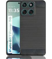Juodas dėklas Motorola G57 / G57 Power telefonui "Carbon 2.0"