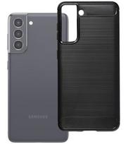 Juodas dėklas Samsung Galaxy S21 telefonui "Carbon 2.0"