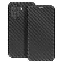 Anglies pluošto dėklas Xiaomi Poco X7 Pro kortelių laikiklis vaizdo palaikymui juodas