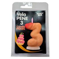 Diverty Sex Diablo Picante erotinė žvakė, skaičius 3, kūno spalvos