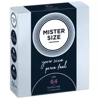 Mister Size latekso prezervatyvas, 64 mm, 3 vnt.