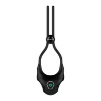 Nexus Forge vibruojantis penio žiedas, reguliuojamas, juodas