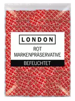 London Red braškių skonio prezervatyvas, raudonas, 56 mm, 1000 vnt.