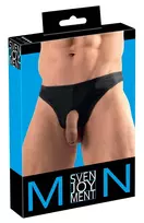 Svenjoyment Showmaster vyrų stringai, matiniai juodi, XL