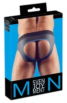 Svenjoyment NEK vyriškas jockstrap su užtrauktuku, juodas, L