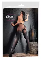Cottelli Legwear pėdkelnės atviru tarpkoju, juodos, 40/20 den, M/L