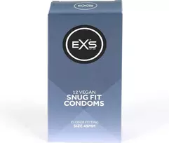EXS Snug Fit siauras prezervatyvas, skaidrus, 49 mm, 12 vnt.