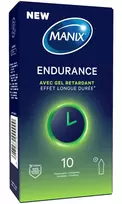 Manix Endurance klasikinis prezervatyvas, 53 mm, 10 vnt.