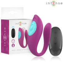 INTENSE COUPLES TOYS – intense - annie u formos vibratorius ir stimuliatorius purpurinis nuotolinis valdymas