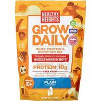 Healthy Heights, Grow Daily, išrūgų baltymų ir mitybos mišinys, berniukams 10+, paprastas, 22.9 oz (650 g)