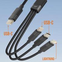USB-C prie „Lightning“ laidas – LINQ – 1,2 m – 60 W greitas įkrovimas – USB-C ir „Lightning“ suderinamas – juodas
