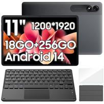 Planšetinis kompiuteris Blackview Tab 9 WiFi 10.95" Android 14 18GB + 256GB - SD 1 TB 8200 mAh Widevine L1 WPS Pilka + K1