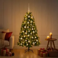 Dirbtinė kalėdinė eglutė su žaisliuku 120 cm 150 LED