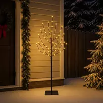LED Kalėdų medis Juoda 120 cm Plienas 100 LED