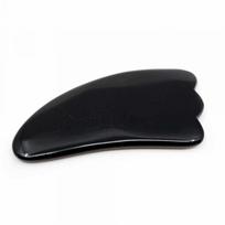Gua sha juodo obsidiano masažinis akmuo