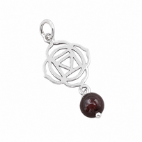Sidabrinis amuletas „Šaknies čakra“
