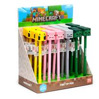 „Minecraft“ plonas rašiklis su silikoniniu antgaliu (kiaulė/bitė/zombis/skeletas)