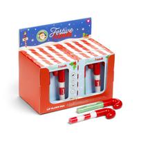 2 vnt. Kalėdinių „Festive Friends“ lūpų blizgių rinkinys, pagamintas lazdelės formos
