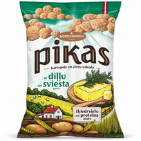 PIKE bulvių ir žirnių užkandis su krapų ir sviesto skoniu 100 g