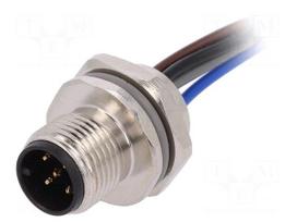 Connector: M12 | socket | PIN: 5 | male | industrial | 60V | straight | IP67
