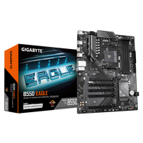 Gigabyte B550 EAGLE | Processor family AMD | Processor socket AM4 | DDR4 | Supported hard disk drive interfaces SATA, M.2 | Number of SATA connectors