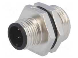 Connector: M12 | socket | PIN: 4 | male | industrial | 250V | straight