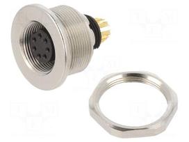 Connector: M9 | socket | PIN: 7 | female | industrial | 125V | straight