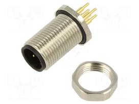 Connector: M12 | plug | PIN: 4 | male | industrial | 250V | straight | 4A